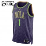 New Orleans Pelicans Trikot Zion Williamson Nike 2024-25 City Edition Lila Swingman - Kinder